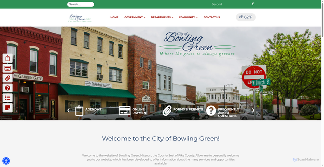 Security scan screenshot of https://bowlinggreen-mo.gov/