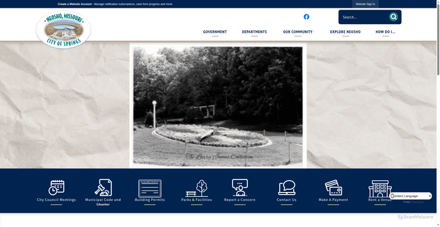 Security scan screenshot of https://neoshomo.gov/
