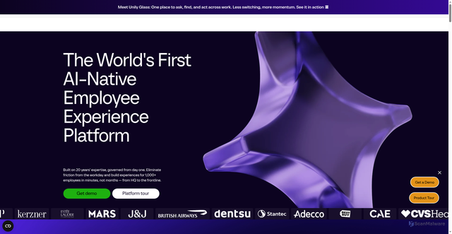 Security scan screenshot of https://unily.com