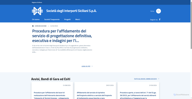 Security scan screenshot of https://www.interporti.sicilia.it/
