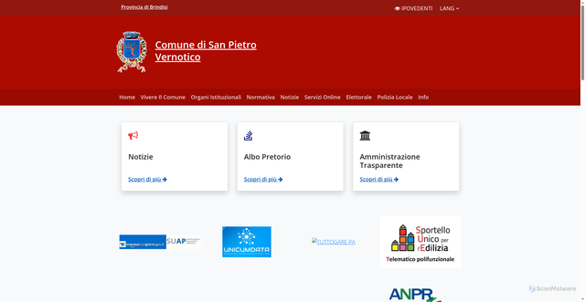 Security scan screenshot of https://www.spv.br.it/