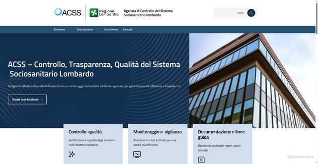 Security scan screenshot of https://www.acsslombardia.it/