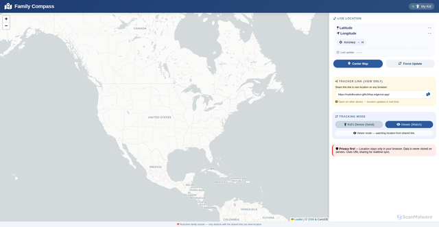 Security scan screenshot of https://mykidlocation-gl9v3rlivp.edgeone.app/