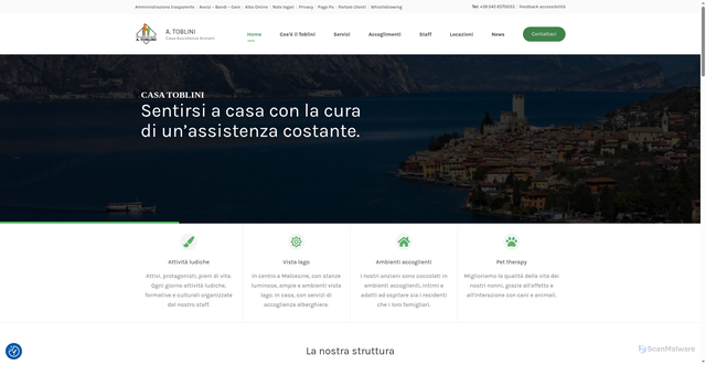 Security scan screenshot of https://www.caatoblini.it