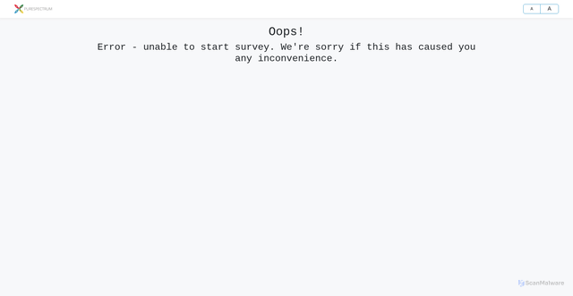 Security scan screenshot of https://screener.purespectrum.com