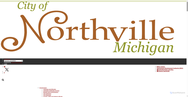 Security scan screenshot of https://www.ci.northville.mi.us/government/city_council_recap