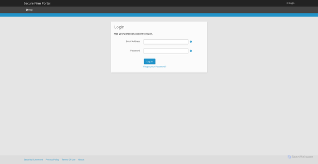 Security scan screenshot of https://securefirmportal.com