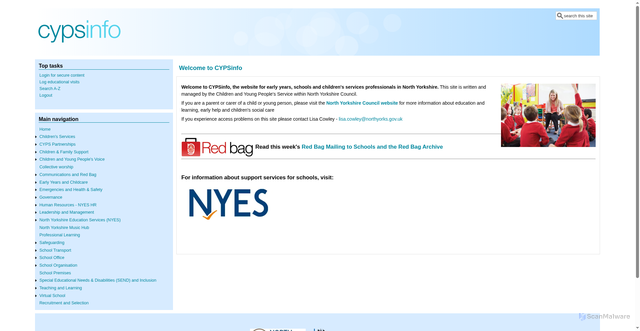 Security scan screenshot of https://cyps.northyorks.gov.uk/