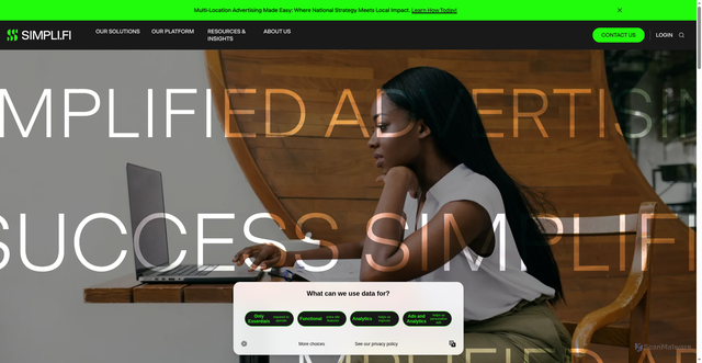 Security scan screenshot of https://simpli.fi