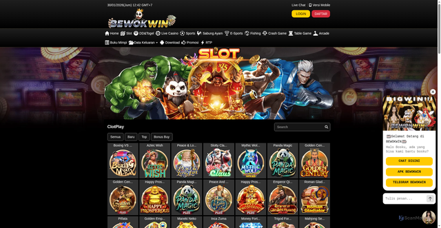 Security scan screenshot of https://apk4-bewokwin.com/desktop/game/slot/clotplay