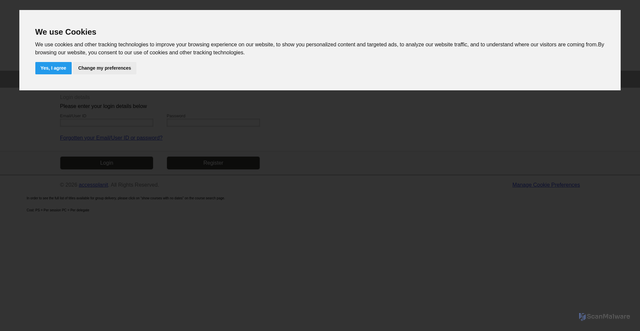 Security scan screenshot of https://shelter.accessplanit.com