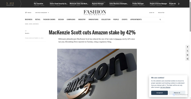 Security scan screenshot of https://uk.fashionnetwork.com/news/Mackenzie-scott-cuts-amazon-stake-by-42-,1773954.html