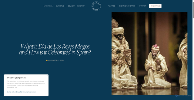 Security scan screenshot of https://socarratnyc.com/blog/customs-traditions/what-is-dia-de-los-reyes-magos/