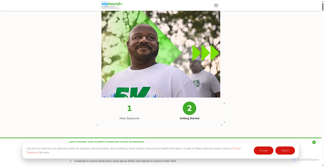 Security scan screenshot of https://startlilly.com/meet-zepbound-vial/getting-started