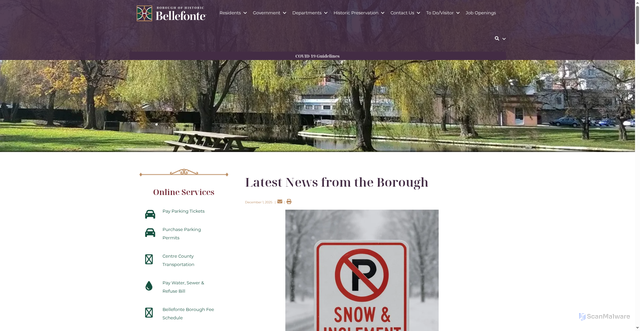 Security scan screenshot of https://bellefonte.net/