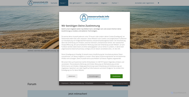 Security scan screenshot of https://wasserurlaub.info