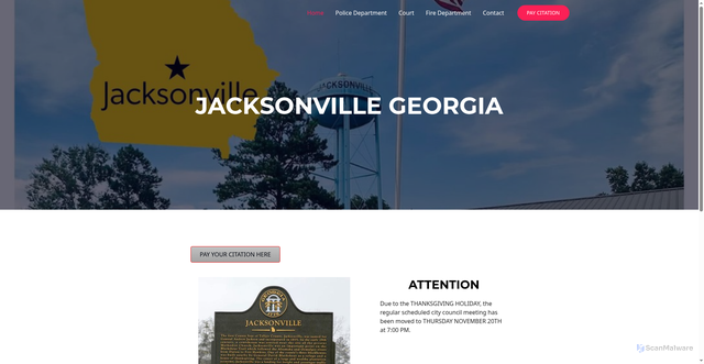 Security scan screenshot of https://www.jacksonvillega.gov/