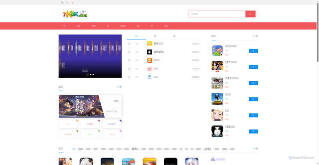 Security scan screenshot of https://7k8k.com