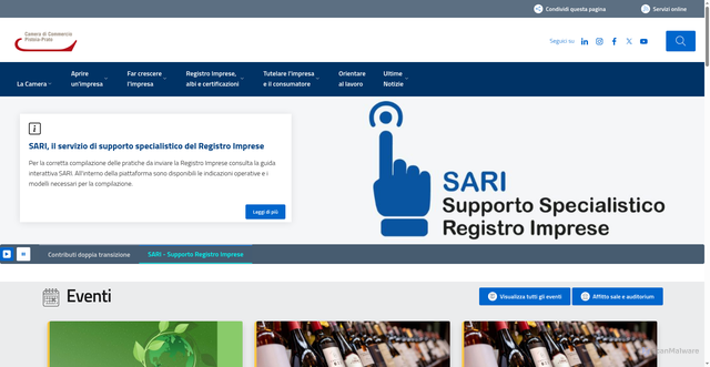 Security scan screenshot of https://www.ptpo.camcom.it