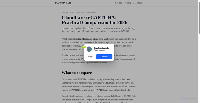 Security scan screenshot of https://blog-rcaptcha.pages.dev/articles/cloudflare-recaptcha