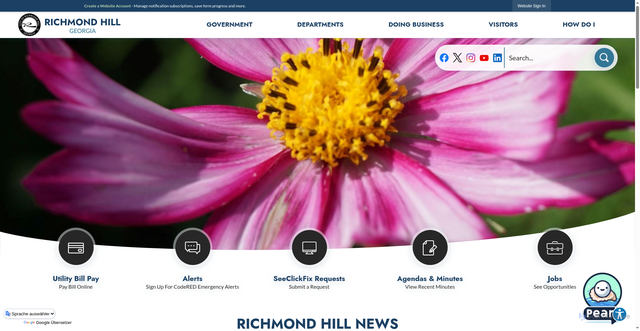 Security scan screenshot of https://richmondhill-ga.gov/