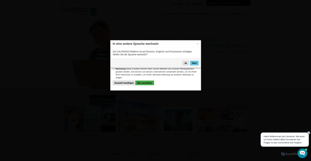 Security scan screenshot of https://www.calvendo.de