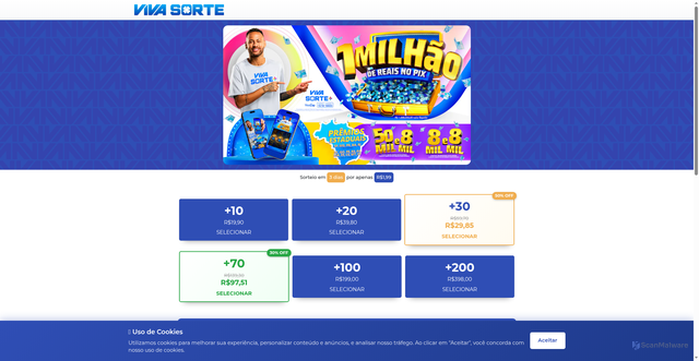Security scan screenshot of https://vivalojaoficial.vercel.app/