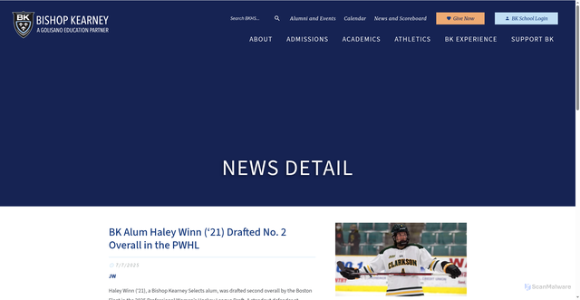 Security scan screenshot of https://www.bkhs.org/news-detail?pk=1385435