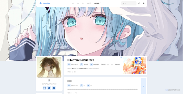 Security scan screenshot of https://fuwari-3oob8y0aba.edgeone.app/