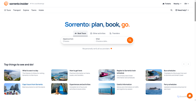 Security scan screenshot of https://www.sorrentoinsider.com/