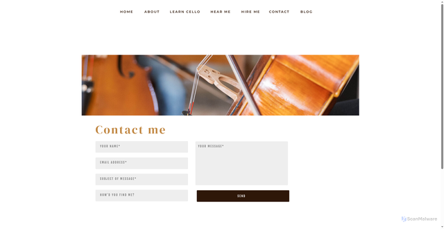 Security scan screenshot of https://empoweredcello.com/contact