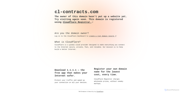 Security scan screenshot of http://cl-contracts.com/