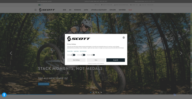 Security scan screenshot of https://scott-sports.se