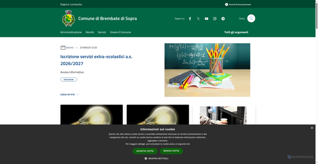 Security scan screenshot of https://www.comune.brembatedisopra.bg.it
