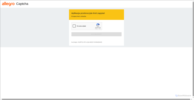 Security scan screenshot of https://allegrolokalnie.3242351.pl