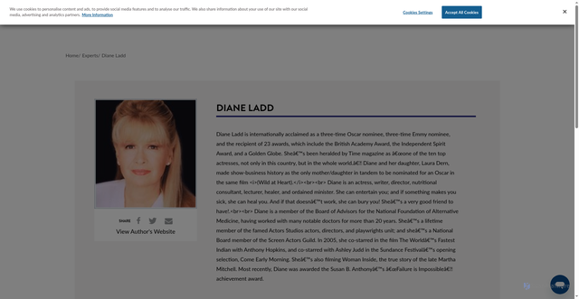 Security scan screenshot of https://www.hayhouseu.com/experts/diane-ladd/