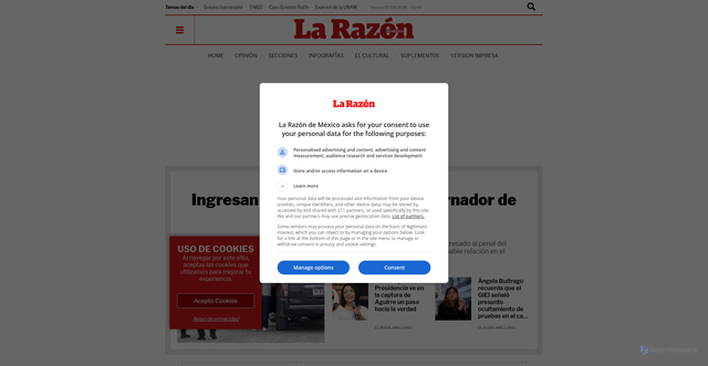 Security scan screenshot of https://razon.com.mx