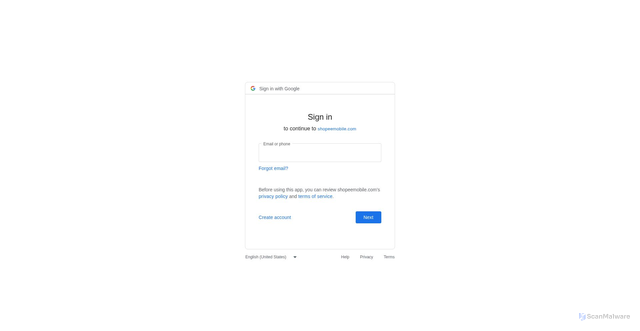 Security scan screenshot of https://login.ssc.shopeemobile.com