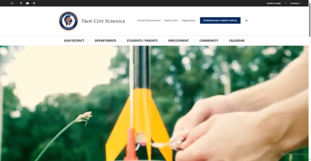 Security scan screenshot of https://www.troyschools.net/