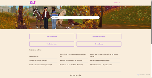 Security scan screenshot of https://starstable.zendesk.com/