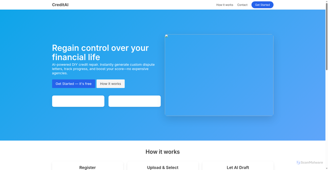 Security scan screenshot of https://credit-ek4.pages.dev/