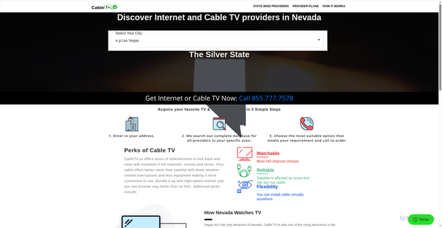 Security scan screenshot of https://www.cabletv.us/nevada/