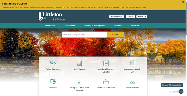 Security scan screenshot of https://www.littletonco.gov/
