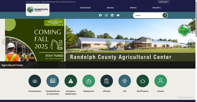 Security scan screenshot of https://randolphcountync.gov/