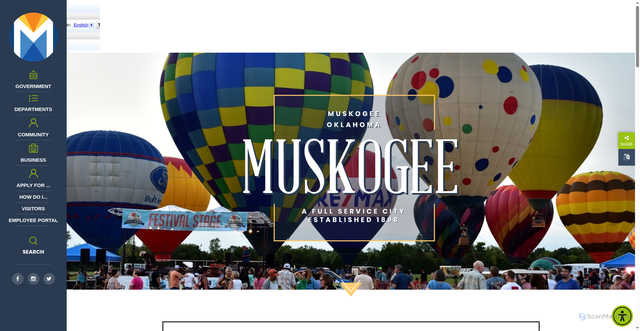 Security scan screenshot of https://muskogeeok.gov/