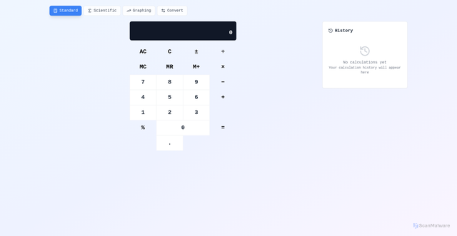 Security scan screenshot of https://math-calculator.pages.dev/