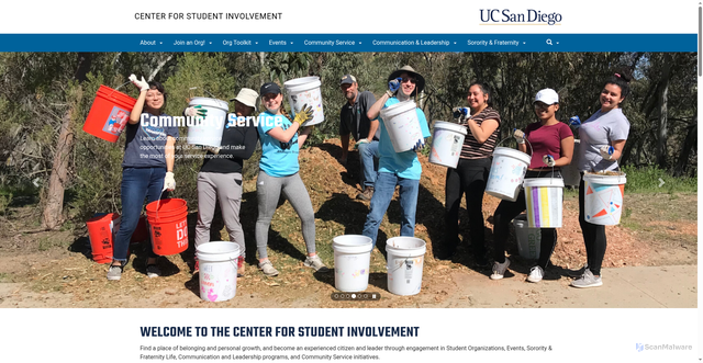 Security scan screenshot of https://getinvolved.ucsd.edu
