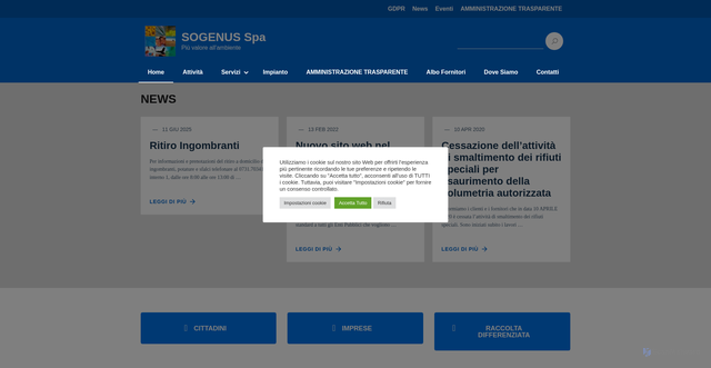 Security scan screenshot of https://www.sogenus.com/