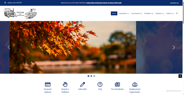 Security scan screenshot of https://lyndcity.gov/