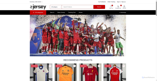 Security scan screenshot of https://ujersey.ru